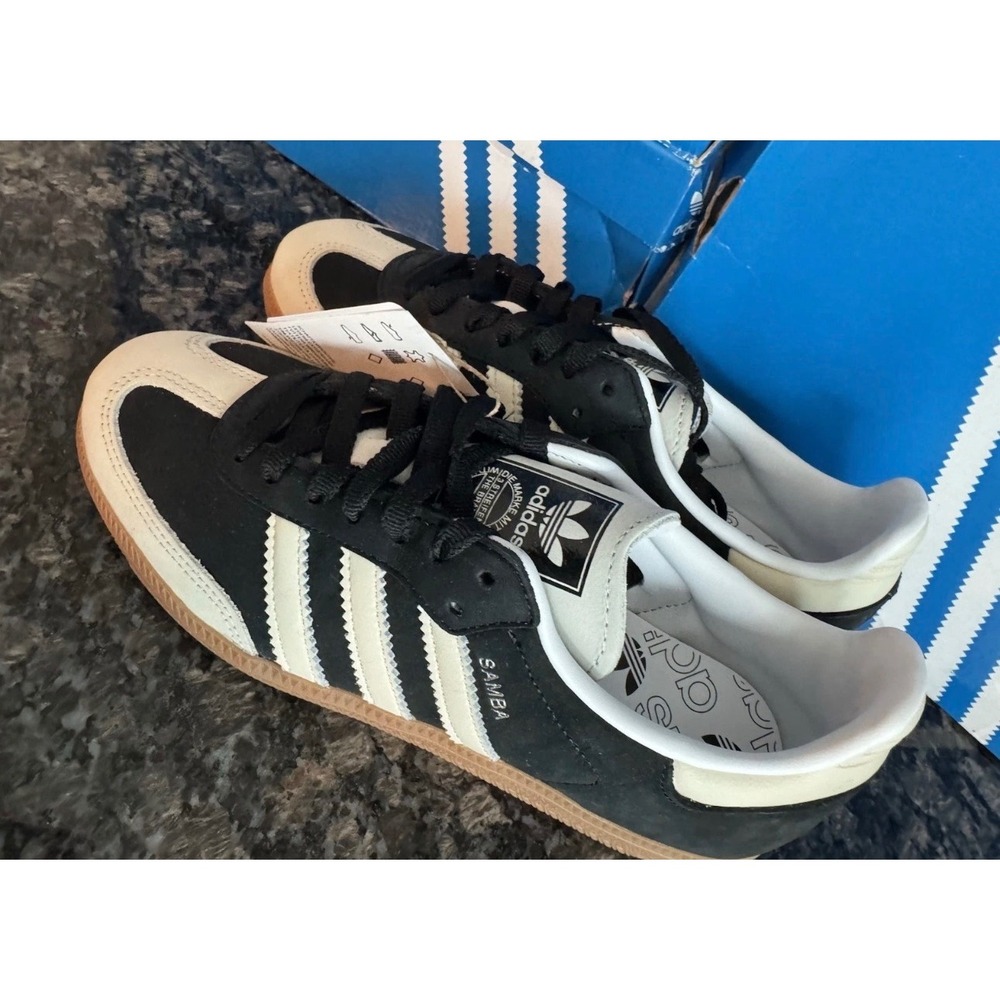 Adidas Samba OG Core Black Wonder White Gum Suede Leather Sneakers IE5386 - Picture 3 of 7